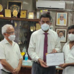 Panneer Selvam receives certificate for his extraordinary service