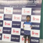 Velammal student secures third rank in Badminton Tourney  
