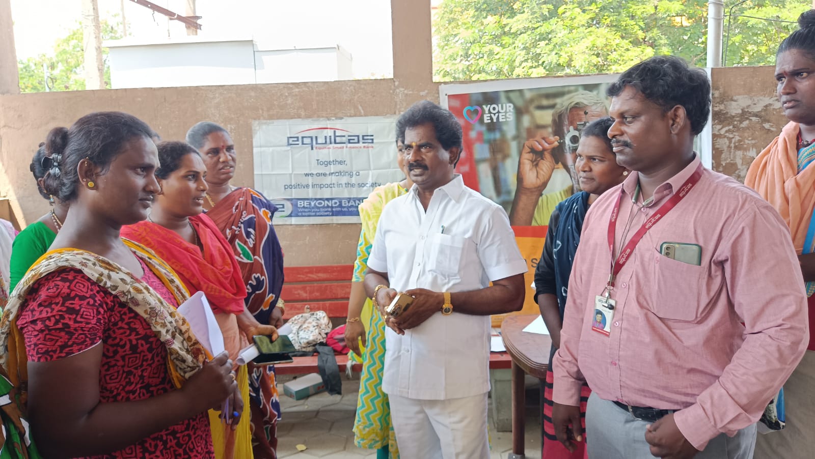 Equitas conducts Eye Screening Camp In connection with World Sight Day on Oct.12, Equitas Development Initiatives Trust (Anna Salai) conducted Eye Screening Camp alongwith Indian Vision Institute at Kannagi Nagar, special camp for Transgenders. T.G. Karuna (Councillor Ward 72) was the chief guest. 16 Transgenders got free spectacles in this camp. M. Krishnamurthy (CSR Manager, Equitas) coordinated the camp.