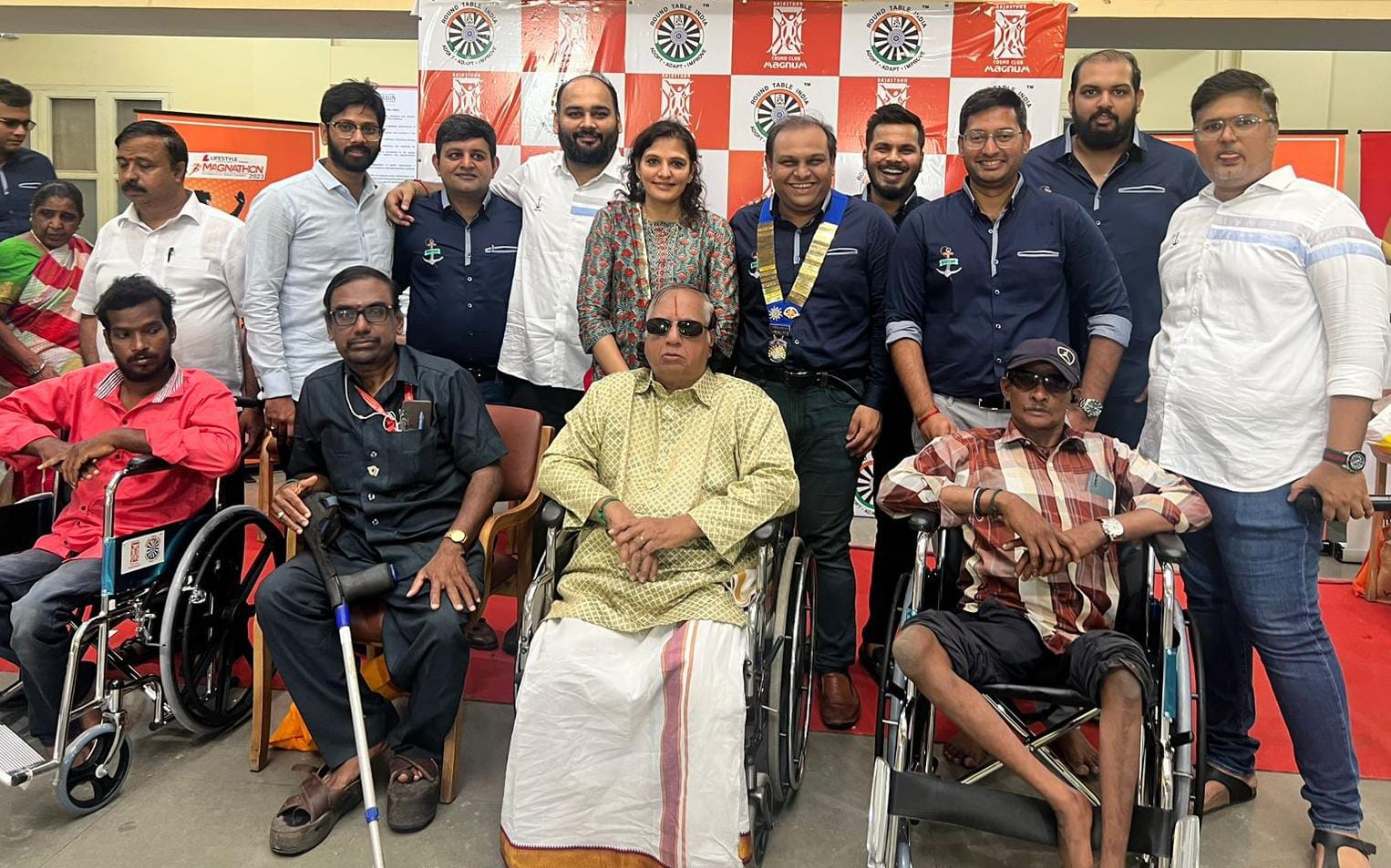 Aids distributes to Differently abled persons