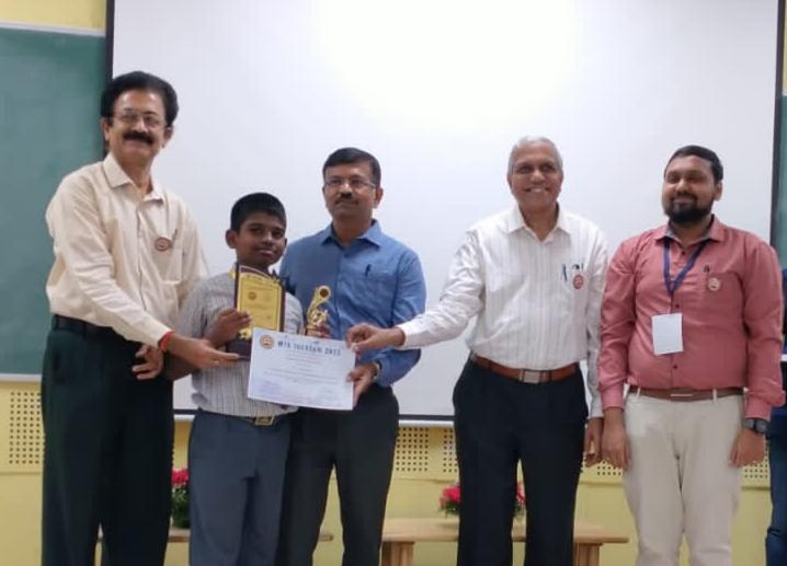 Velammal Vidyalaya, Alapakkam, celebrates the academic excellence and the outstanding achievements of Varun Raja for securing first place, Thilankeshav for Second Place and Sai Krishna for securing third place in the Marine Quiz conducted by the Department of Ocean Technology Engineering, IIT Madras.