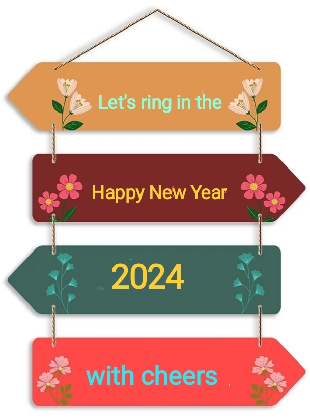 Let's ring in the New Year 2024 with cheers