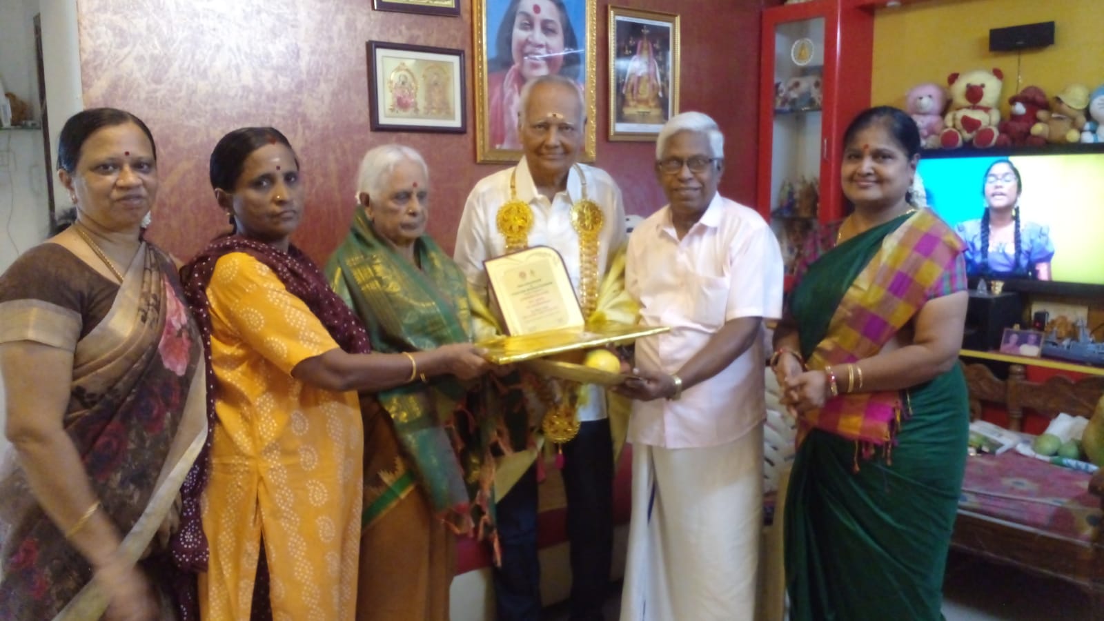 Felicitation of senior writer