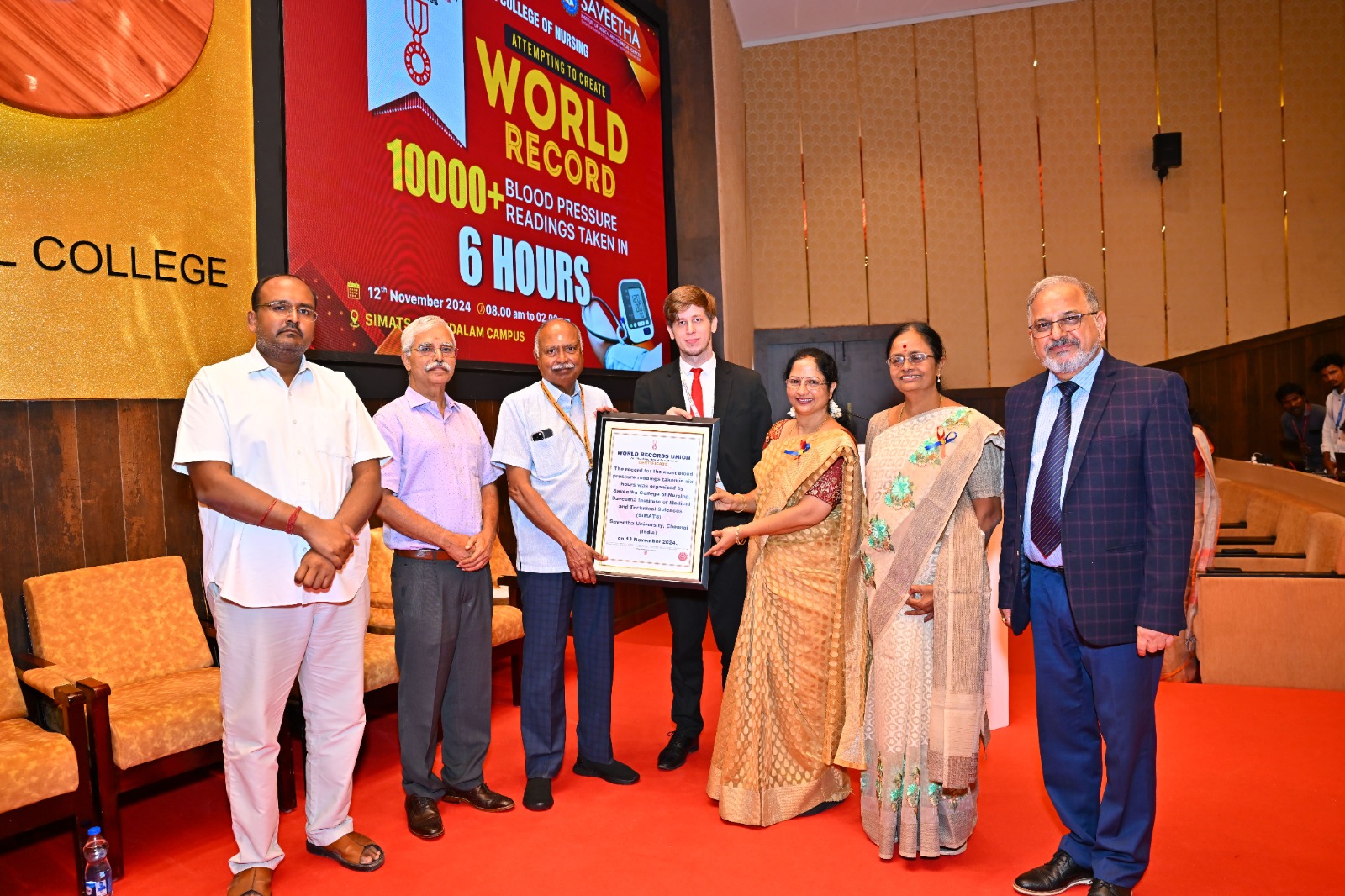 Saveetha College of Nursing sets world record